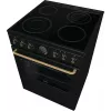 Gorenje GECS6B71CLB Brīvi stāvoša plīts Elektriskā keramikas plīts virsma Melna