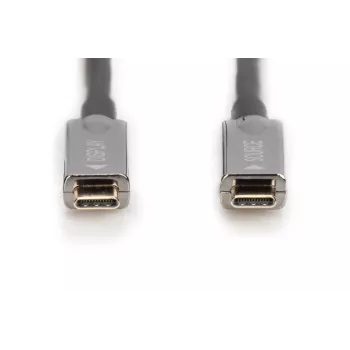 DIGITUS USB Type-C - USB Type-C AOC hibrīda optiskās šķiedras kabelis 4K@60Hz USB 3.1 SPEC 15m