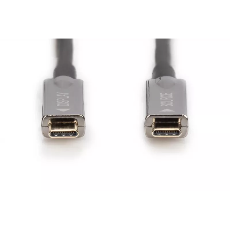 DIGITUS USB Type-C - USB Type-C AOC hibrīda optiskās šķiedras kabelis 4K@60Hz USB 3.1 SPEC 15m
