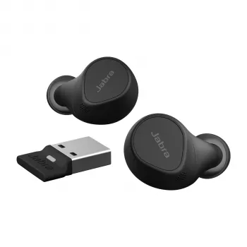 Jabra Evolve2 Buds - USB-A MS, bezvadu, birojam/zvanu centram, 5,4 g, austiņas, melnas