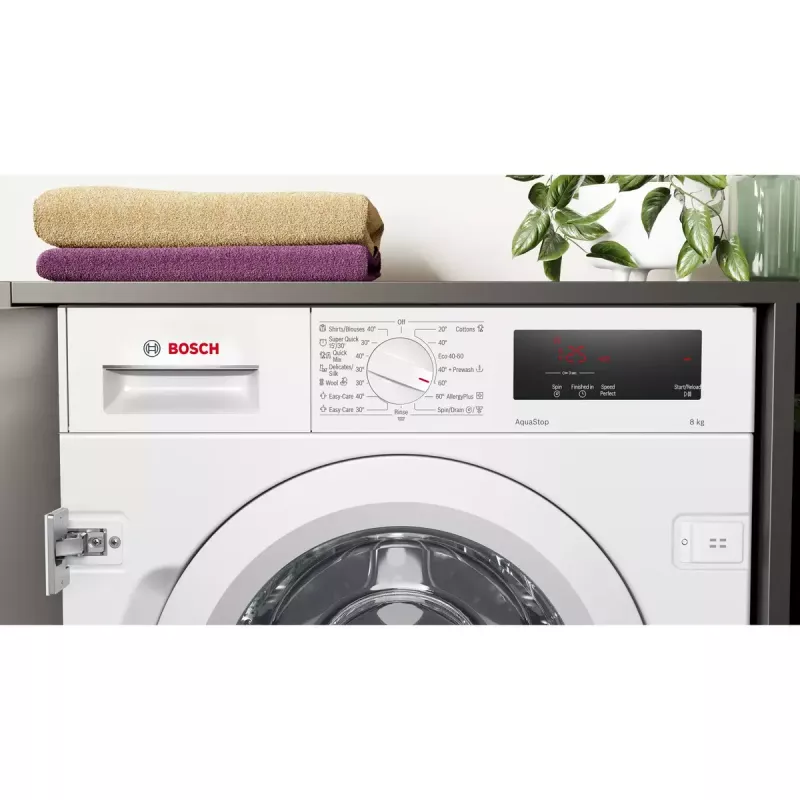 Bosch Serie 6 WIW24342EU veļas mašīna, priekšējā ielāde, 8 kg, 1200 apgr./min, balta