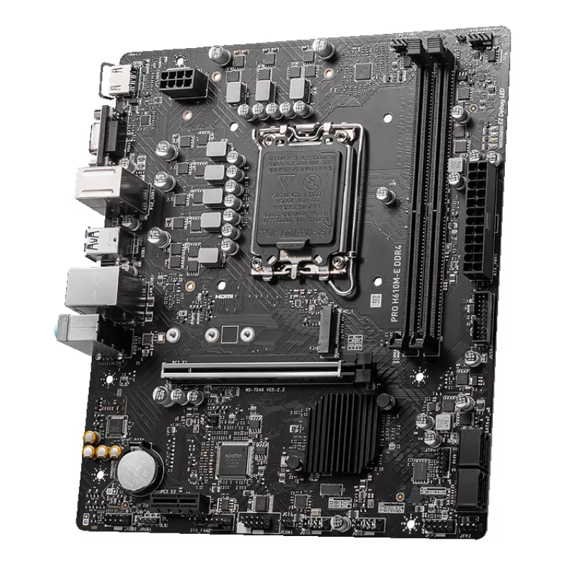 Mātesplate MSI PRO H610M-E DDR4 LGA 1700 micro ATX, Intel H610, 2x DDR4 DIMM, max 64GB, M.2, 4x SATA III, HDMI 2.1