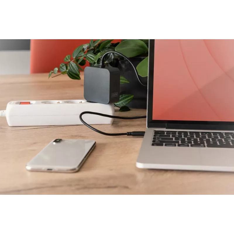 Pieslēgvietas lādētājs USB-C Digitus DA-10071 65W Iekštelpu Maiņstrāvas Melns