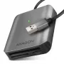 Axagon CRE-S3 ārējais USB-A 3.2 Gen 1 3 slotu & LUN SD/microSD/CF karšu lasītājs USB 3.2 Gen 1 (3.1 Gen 1) Type-A pelēks