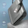 Axagon CRE-S3 ārējais USB-A 3.2 Gen 1 3 slotu & LUN SD/microSD/CF karšu lasītājs USB 3.2 Gen 1 (3.1 Gen 1) Type-A pelēks
