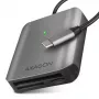 Axagon CRE-S3C Alumīnija ātrgaitas USB-C 3.2 Gen 1 atmiņas karšu lasītājs. 3 sloti, UHS-II