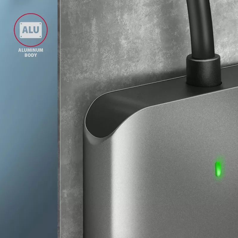 Axagon CRE-S3C Alumīnija ātrgaitas USB-C 3.2 Gen 1 atmiņas karšu lasītājs. 3 sloti, UHS-II