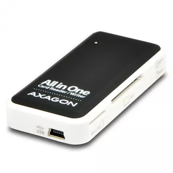 Axagon CRE-X1 ārējais 5 slotu atmiņas karšu lasītājs, CF, CF Type II, MMC, MMC Mobile, MMCmicro, MS Duo, MS PRO, Memory Stick (MS), MicroDrive, MicroSD...,
