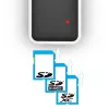 Axagon CRE-X1 ārējais 5 slotu atmiņas karšu lasītājs, CF, CF Type II, MMC, MMC Mobile, MMCmicro, MS Duo, MS PRO, Memory Stick (MS), MicroDrive, MicroSD...,
