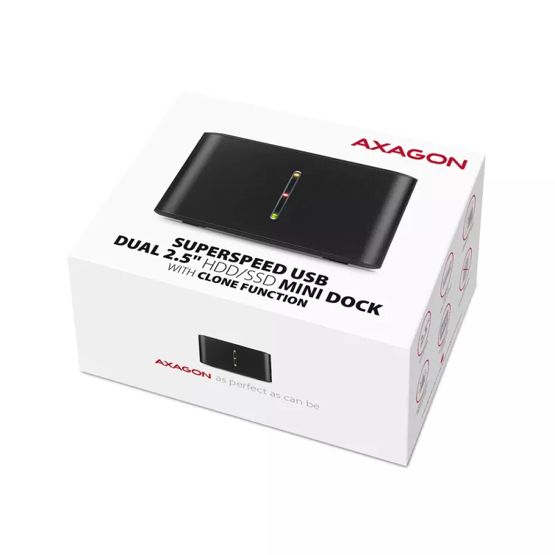 Axagon ADSA-D25 SuperSpeed USB DUAL 2.5 collu SSD/HDD MINI dokstacija