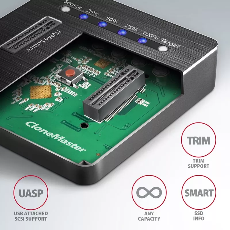 Axagon ADSA-M2C SuperSpeed USB-C 10Gbps divu M.2 NVMe dokstacija