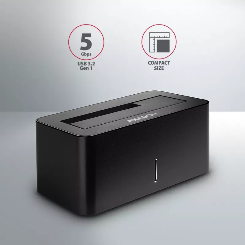AXAGON ADSA-SN - HDD - Hybrid - SSD - SATA - Serial ATA II - Serial ATA III - 2.5,3.5 Zoll - USB 3.2 Gen 1 (3.1 Gen 1) Type-A - 5 Gbit/s - Schwarz
