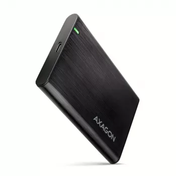 2.5 collu HDD/SSD korpuss AXAGON EE25-A6C — SATA, USB 3.2 Gen 1 (Type-C & Type-A), alumīnijs, melns