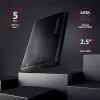 2.5 collu HDD/SSD korpuss AXAGON EE25-A6C — SATA, USB 3.2 Gen 1 (Type-C & Type-A), alumīnijs, melns