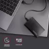 2.5 collu HDD/SSD korpuss AXAGON EE25-A6C — SATA, USB 3.2 Gen 1 (Type-C & Type-A), alumīnijs, melns