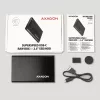 2.5 collu HDD/SSD korpuss AXAGON EE25-A6C — SATA, USB 3.2 Gen 1 (Type-C & Type-A), alumīnijs, melns