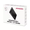 2.5 collu HDD/SSD korpuss AXAGON EE25-A6C — SATA, USB 3.2 Gen 1 (Type-C & Type-A), alumīnijs, melns