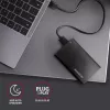 HDD/SSD korpuss AXAGON EE25-A6M — 2,5 collu SATA, USB 3.2 Gen 1 (5 Gbit/s), Micro-USB B uz USB Type-A, alumīnijs, melns