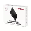 HDD/SSD korpuss AXAGON EE25-A6M — 2,5 collu SATA, USB 3.2 Gen 1 (5 Gbit/s), Micro-USB B uz USB Type-A, alumīnijs, melns