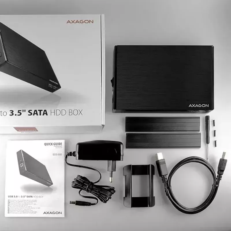 Axagon EE35-XA3 kompakta alumīnija USB 3.2 Gen 1 ārējā kaste SATA 3,5 collu HDD