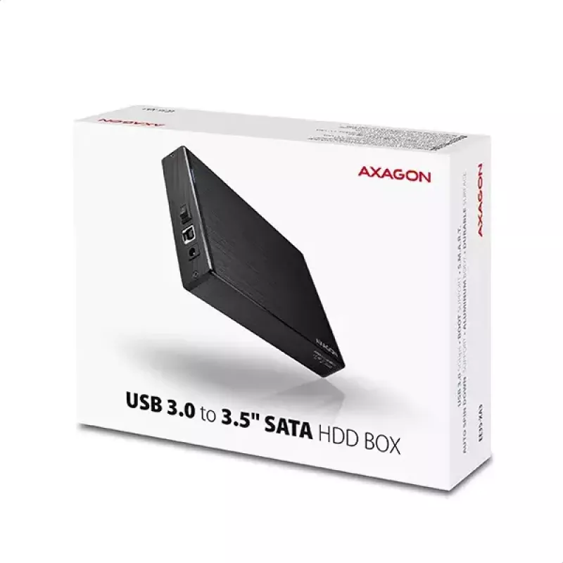 Axagon EE35-XA3 kompakta alumīnija USB 3.2 Gen 1 ārējā kaste SATA 3,5 collu HDD