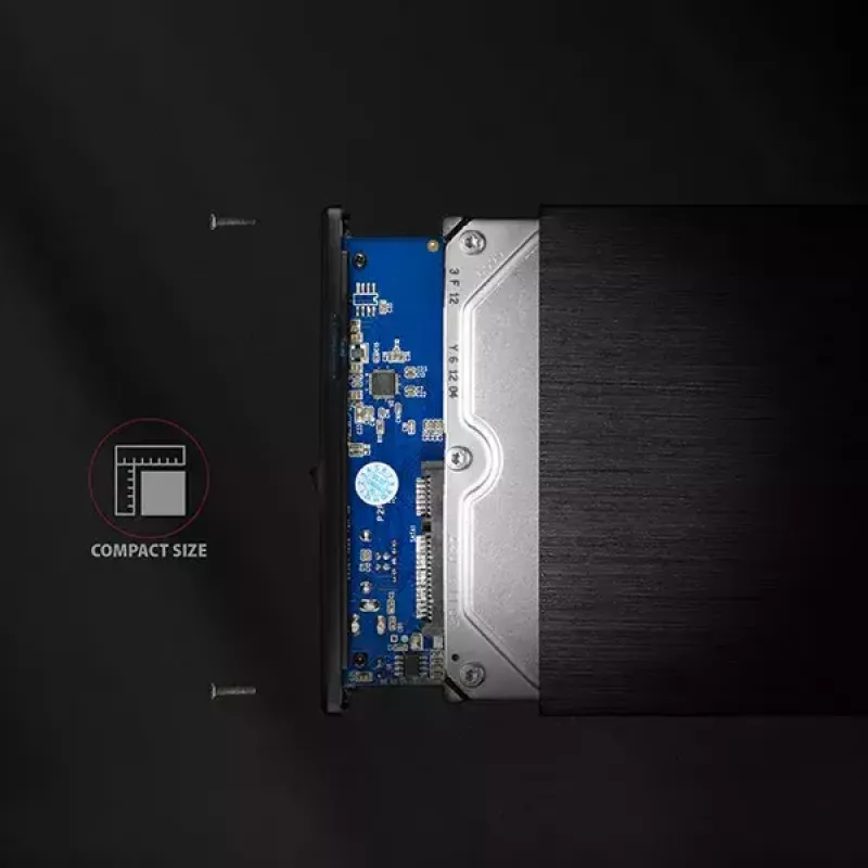 Axagon EE35-XA3 kompakta alumīnija USB 3.2 Gen 1 ārējā kaste SATA 3,5 collu HDD