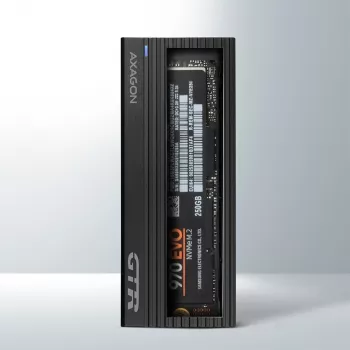Axagon EEM2-GTR ārējā USB-C 3.2 Gen 2 metāla kaste M.2 NVMe SSD diskiem