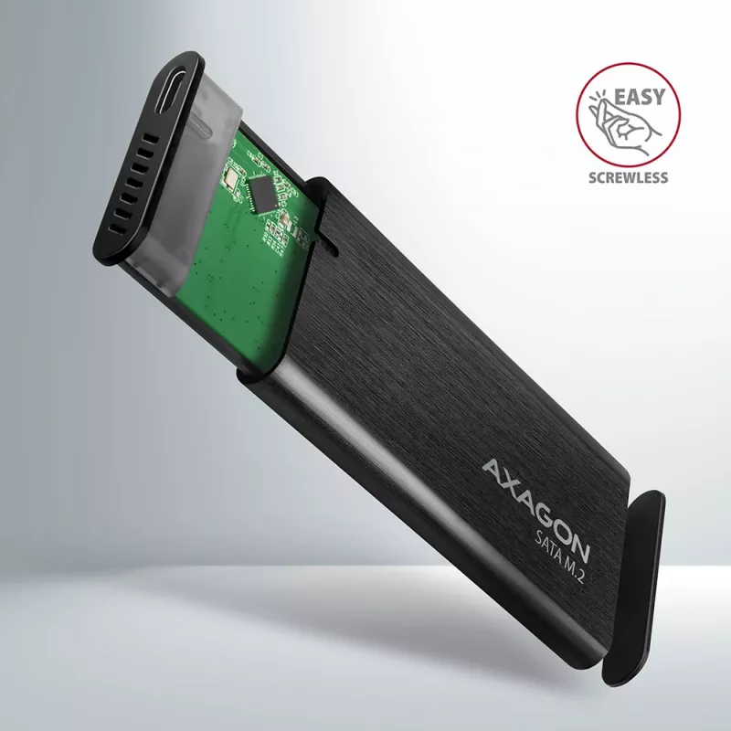SSD korpuss Axagon EEM2-SBC USB-C 3.2 Gen 2 Melns M.2