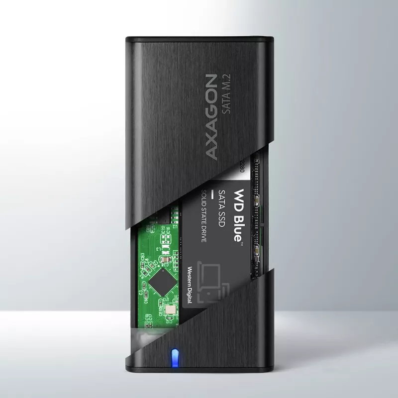 SSD korpuss Axagon EEM2-SBC USB-C 3.2 Gen 2 Melns M.2