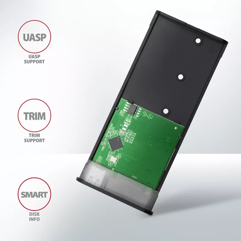 SSD korpuss Axagon EEM2-SBC USB-C 3.2 Gen 2 Melns M.2