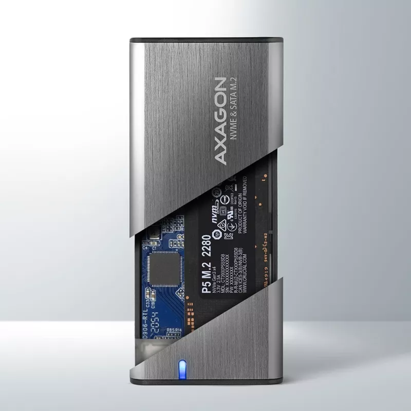Axagon EEM2-SG2 SuperSpeed+ USB-C - M.2 NVMe & SATA SSD RAW kaste