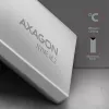 Axagon EEM2-UG2 ārējā USB-C 10Gbps metāla kaste M.2 NVMe SSD diskiem. Sudraba