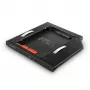 Axagon RSS-CD09 2.5 inch SSD/HDD rāmis DVD slotam 9.5 mm LED ALU interfeisa kartes/adapteris Iekšējais SATA