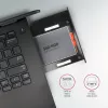 Axagon RSS-CD09 2.5 inch SSD/HDD rāmis DVD slotam 9.5 mm LED ALU interfeisa kartes/adapteris Iekšējais SATA