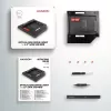 Axagon RSS-CD09 2.5 inch SSD/HDD rāmis DVD slotam 9.5 mm LED ALU interfeisa kartes/adapteris Iekšējais SATA