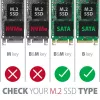 Axagon RSS-M2SD SATA - M.2 SATA SSD, iekšējā 2,5 collu ALU kaste, sudraba