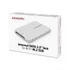 Axagon RSS-M2SD SATA - M.2 SATA SSD, iekšējā 2,5 collu ALU kaste, sudraba