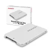 Axagon RSS-M2SD SATA - M.2 SATA SSD, iekšējā 2,5 collu ALU kaste, sudraba