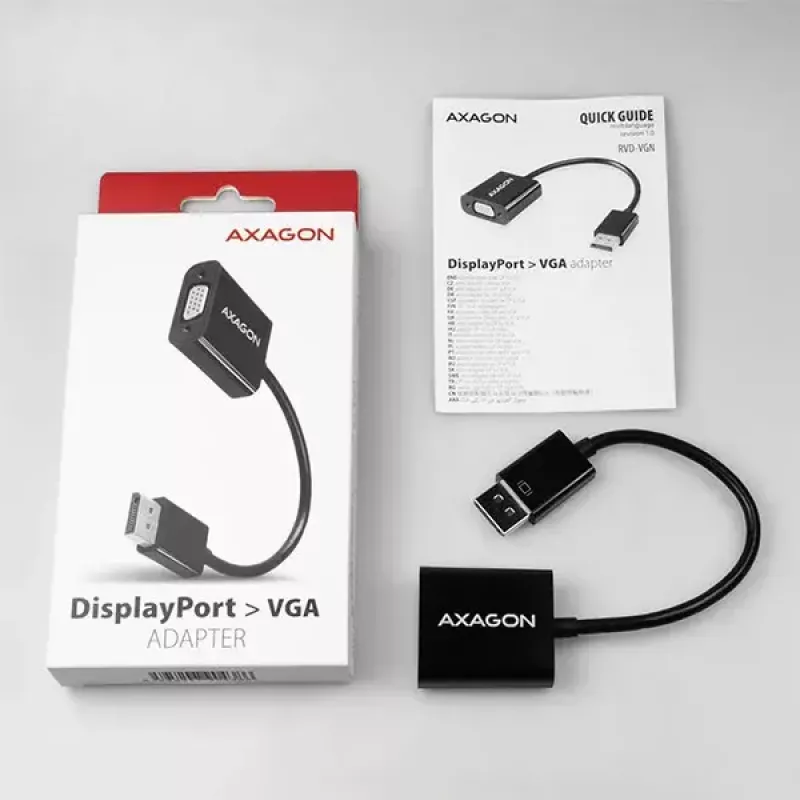 Video kabeļa adapteris Axagon RVD-VGN DisplayPort uz VGA 0,16 m