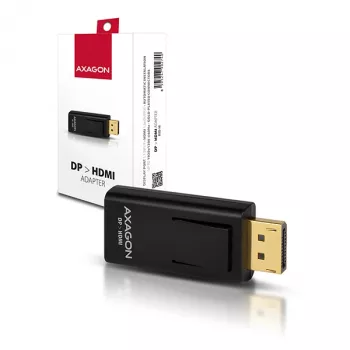 Kabeļa dzimuma pārveidotājs Axagon RVD-HI DisplayPort uz HDMI Melns