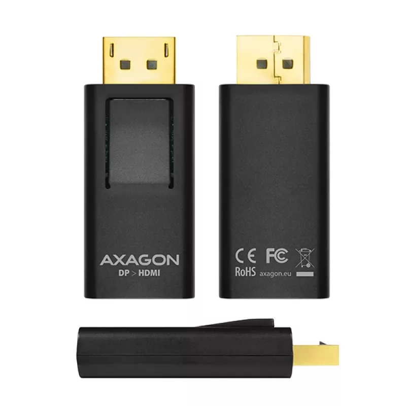 Kabeļa dzimuma pārveidotājs Axagon RVD-HI DisplayPort uz HDMI Melns