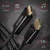 Axagon RVD-HI14C2 DisplayPort -> HDMI 1.4 kabelis 1,8 m, 4K/30Hz