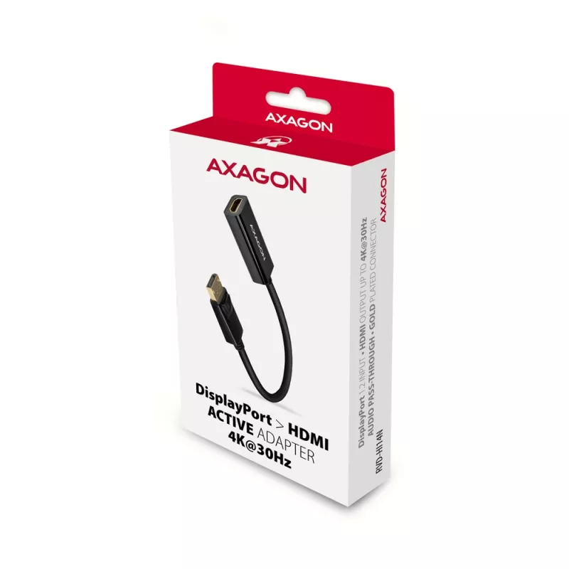Axagon RVD-HI14N DisplayPort -> HDMI 1.4 adapteris 4K/30Hz