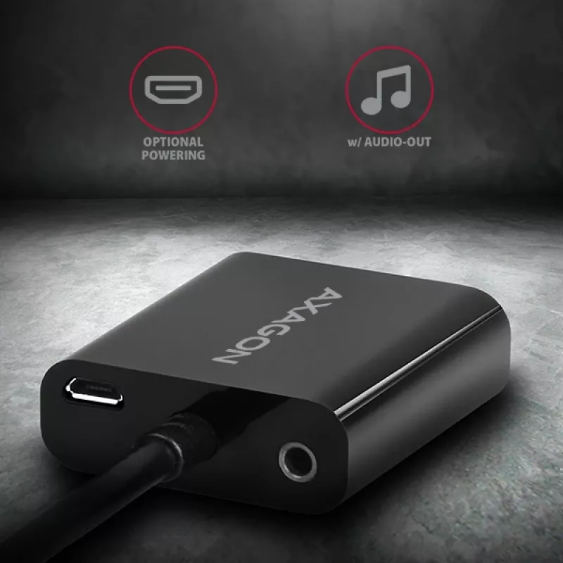 Axagon RVH-VGAN HDMI -> VGA adapteris FullHD, 1920x1200, audio OUT, power IN
