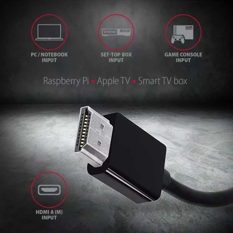Axagon RVH-VGAN HDMI -> VGA adapteris FullHD, 1920x1200, audio OUT, power IN