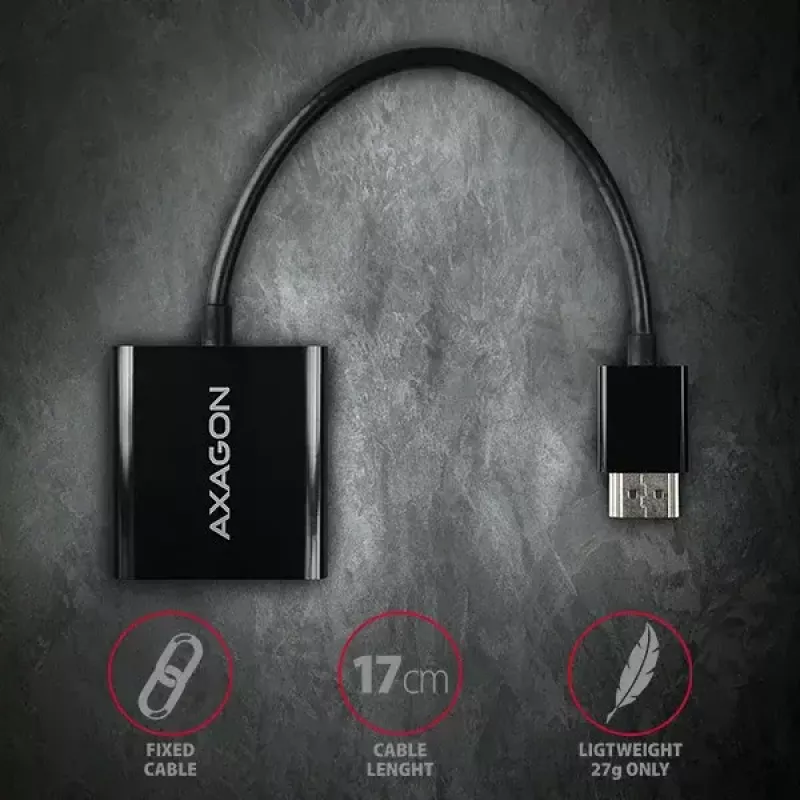 Axagon RVH-VGN HDMI -> VGA adapteris FullHD, 1920x1200