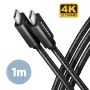 Axagon BUCM32-CM10AB SPEED+ USB-C USB 20Gbps/100W kabelis 1 m