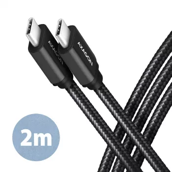 Axagon BUCM3-CM20AB SPEED USB-C <> USB-C 3.2 Gen 1 kabelis 2 m