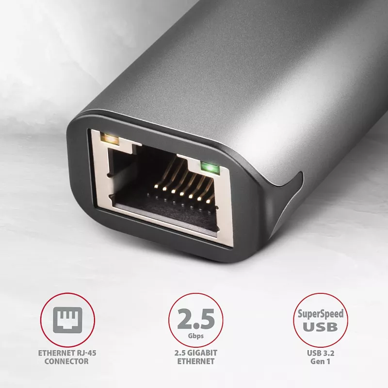 Axagon ADE-25RC SuperSpeed USB-C 2,5 gigabitu Ethernet adapteris