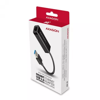 Axagon ADE-SR USB-A gigabitu Ethernet adapteris, Vadu, USB, Ethernet, 1000 Mbit/s, Melns
